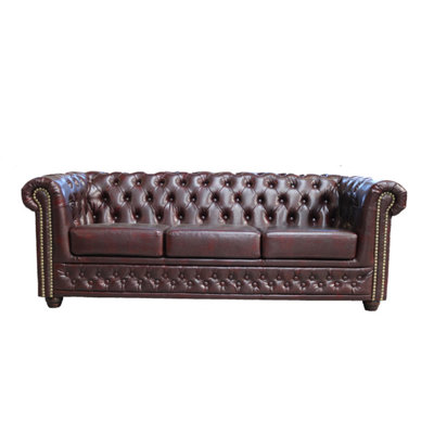 Canton 3 Seater Faux Leather Sofa