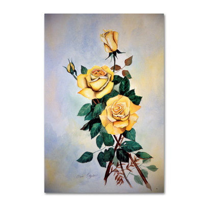«Yellow Roses Spring» par Dugazon, reproduction sur toile tendue