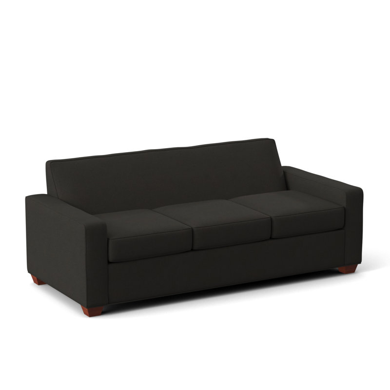 Avery 80" Square Arm Sofa with Reversible Cushions, BM Cherry, Dillon Black