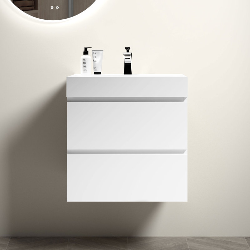 Simon Solid Surface Bathroom Vanity Top with Sink – No Cabinet