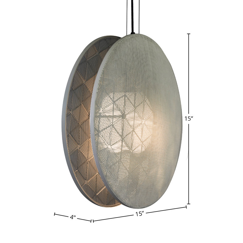 Schema Light Pendant, 14.25" H × 14.25" W × 14.25" D, White