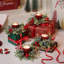 Xmas Candle Rings Wreaths With Candle Holders - 4 Pcs, Christmas Centerpieces For Table, Home Decor