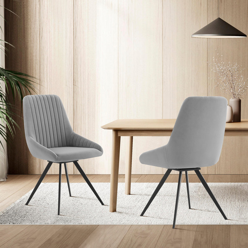 Woodmore 19'' H Upholstered Side Chair, Black