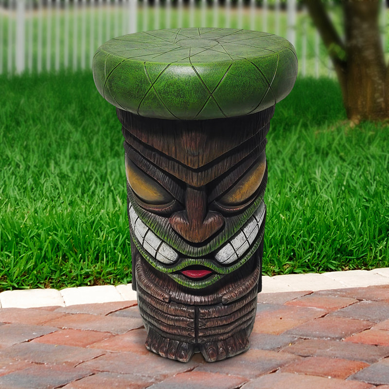 20-Inch Tiki Garden Stool/Statue