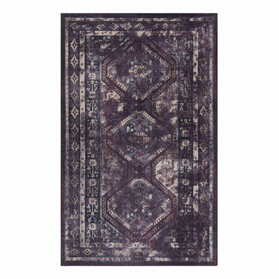Area Rug, Washable Rug, Low-Pile, Non-Slip, Non-Shedding, Foldable, Kid & Pet Friendly - Area Rugs For Living Room, Bedroom, Kitchen