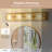4 Tiles Cloud Glass Gold Copper Bathroom Vanity -Light Color Adjustable-662989551