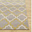 Tapis gris / jaune à motif géométrique-929719922