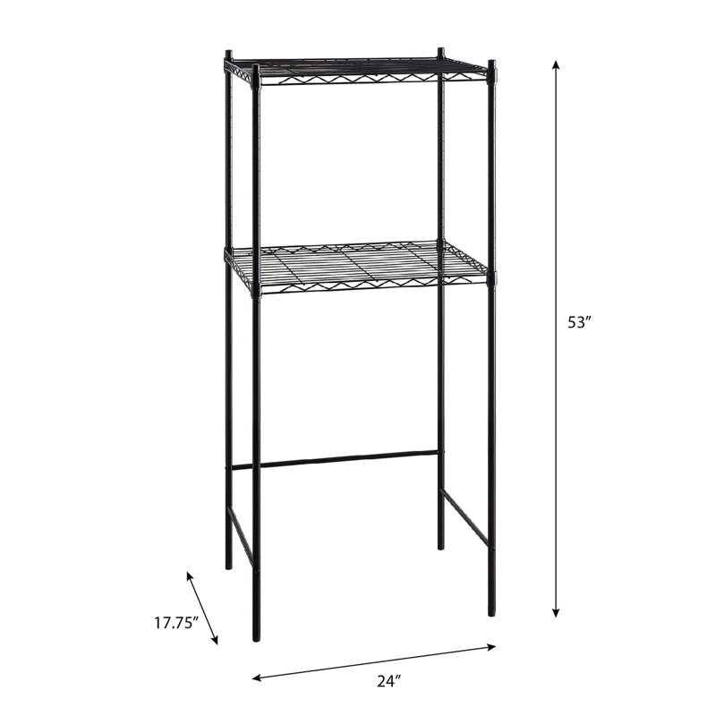 Galgano 53" H x 24" W x 18" D Microwave and Mini-Fridge Storage Rack
