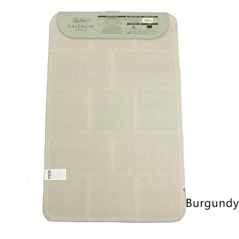 Abibail Non-Slip Bath Rug, Burgundy