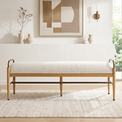Modern Bench With Metal Frame