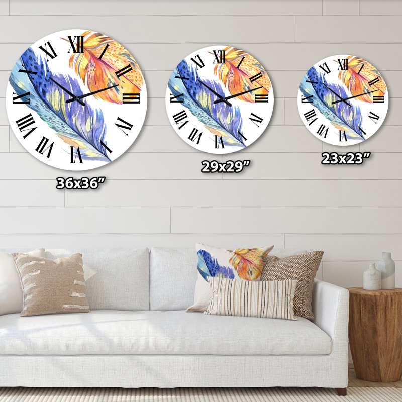 Horloge murale bohème et éclectique, Surdimensionné