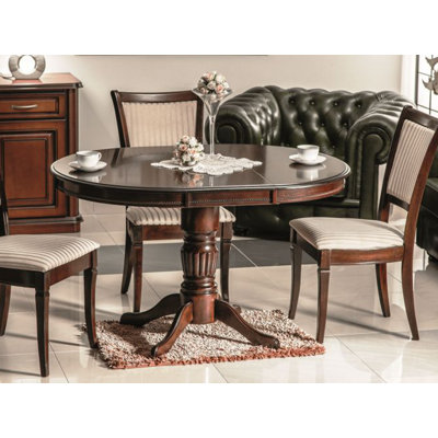 Clarissa Walnut Round Dining Table