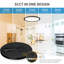 Plafonnier rond 16 pouces noir, 30W 120V 5CCT à DEL à intensité variable, luminaires à proximité du plafonnier pour chambre à coucher, cuisine, couloir, buanderie