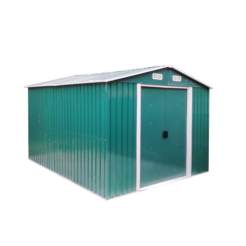 3.9 Ft. W x 3.1 Ft. D Metal Garden Shed, Green