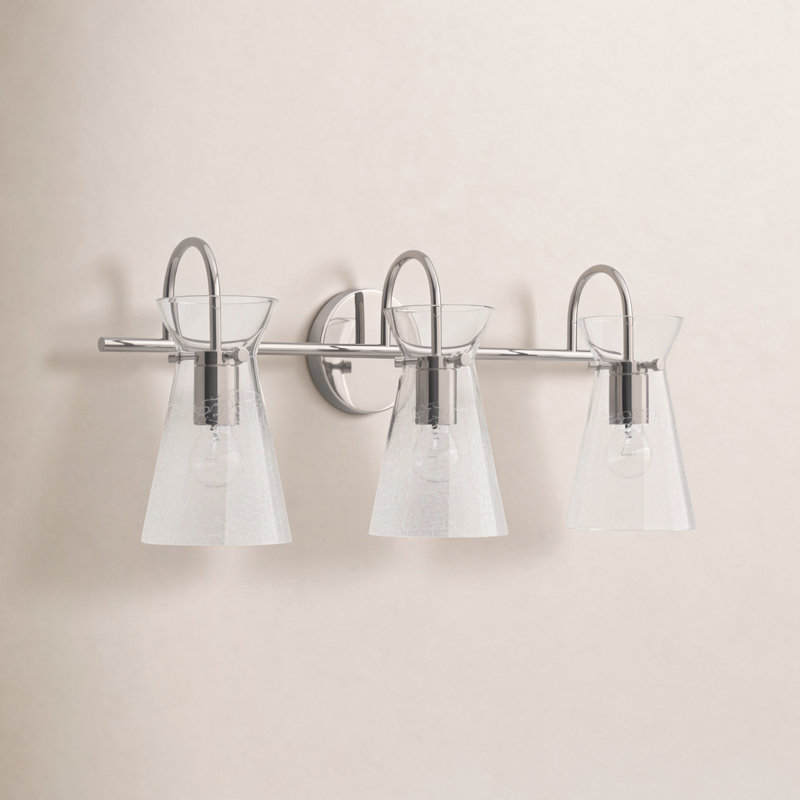 3 - Light Dimmable Vanity Light, Polished Nickel