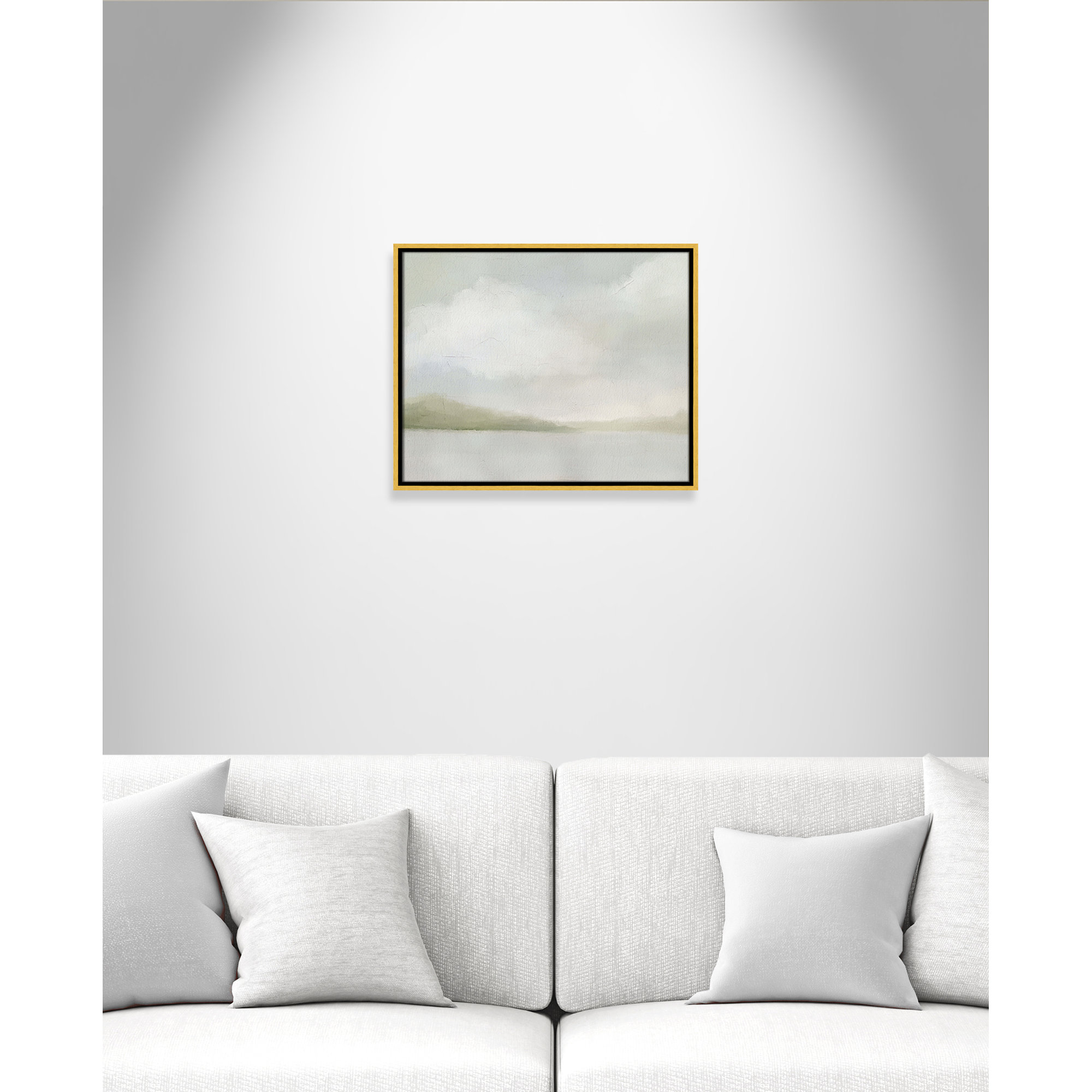 A Tranquil Morning, Gold, 17.5" H x 21.5" W