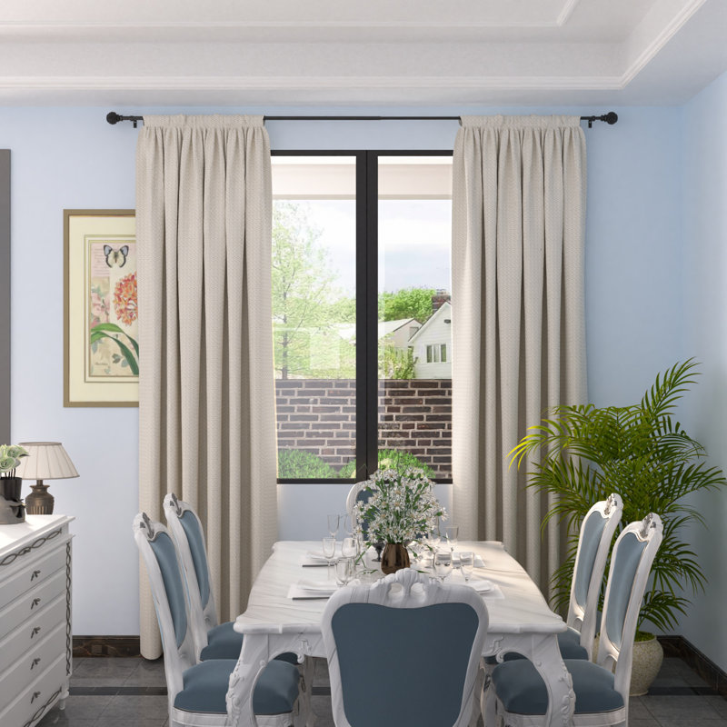Debuono Adjustable Single Curtain Rod Overall Width x 0.75" Diameter, 48" - 84"