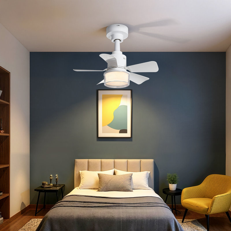 Ceiling Fan with LED Lights, White