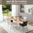 Dining Table for 6-7, Kitchen Table with Large Tabletop for Dining Room, Natural