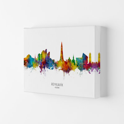 Reykjavik Iceland Skyline by Michael Tompsett - 1 Piece Wall Art