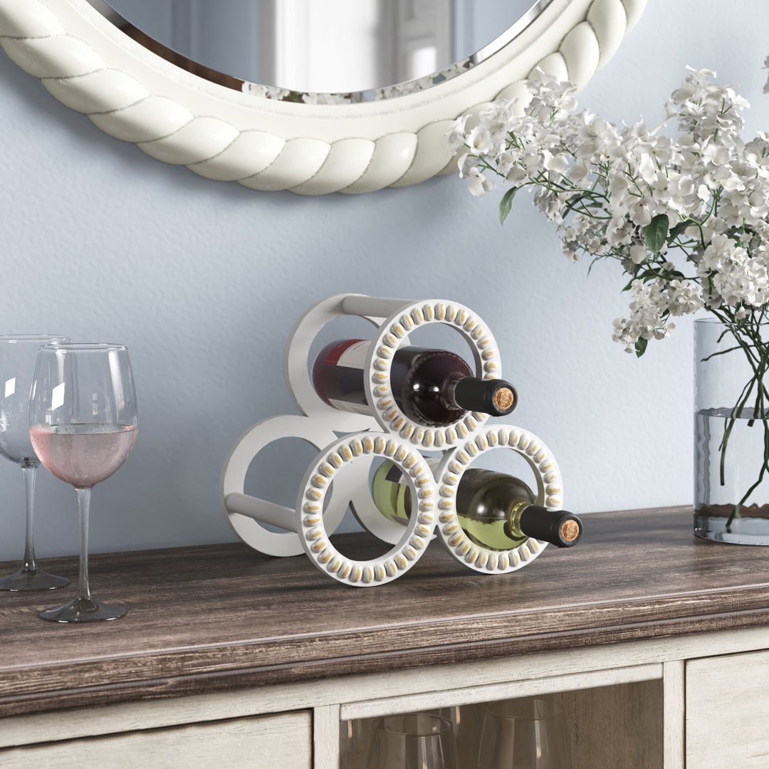 Victoire Solid Wood Tabletop Wine Bottle Rack Kelly Clarkson Home 