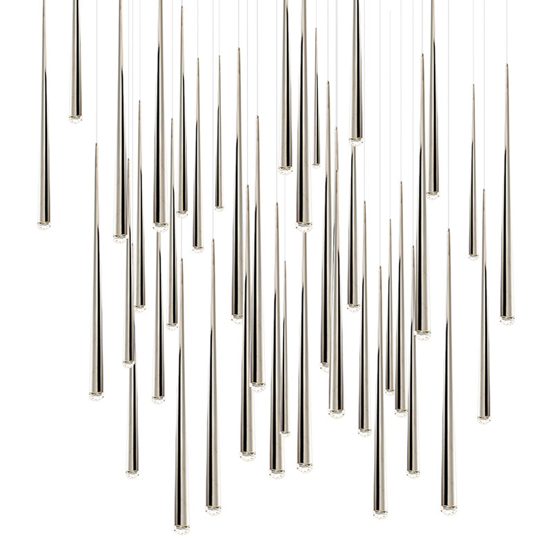 Cascade LED Pendant, 37" H x 36" W x 36" D, Polished Nickel, 41