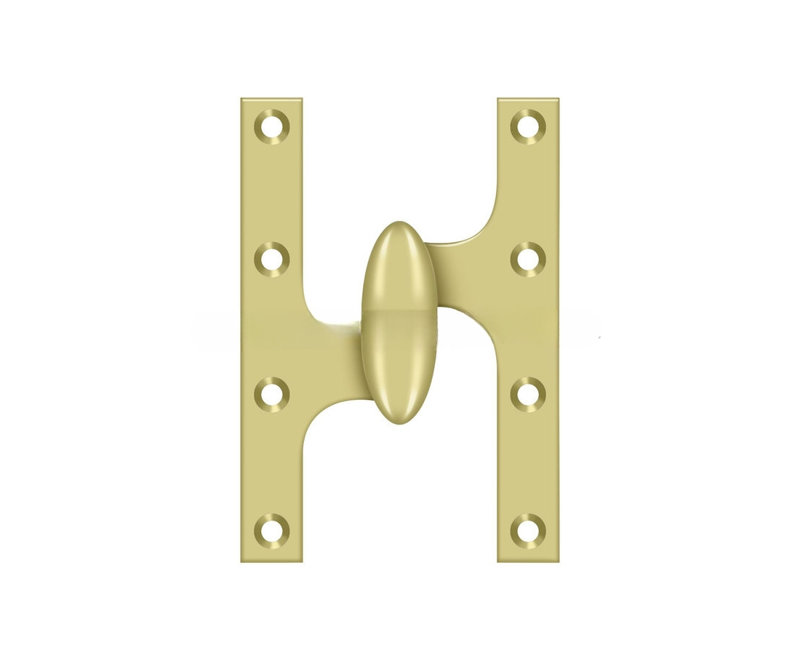 Charnière Deltana OK6040B3-L 6 po x 4 po; Finition laiton brillant