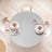 Ebern Designs Abstract Fitted Round Tablecloth Coconut and Pale Grey-857096889