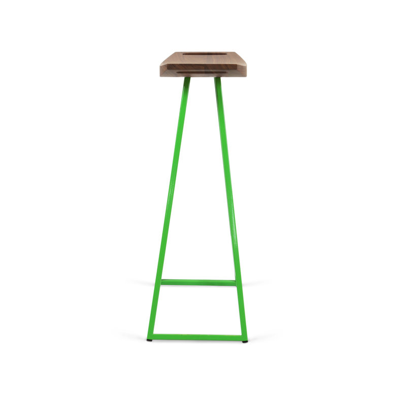 Tabouret de comptoir 24 po Roberts, Vert, Noyer