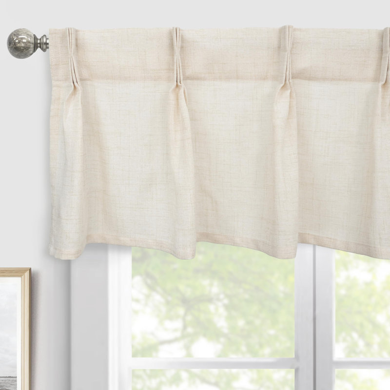 Cantonnière de cuisine Wadiya, L 108 po x L 16 po, Beige