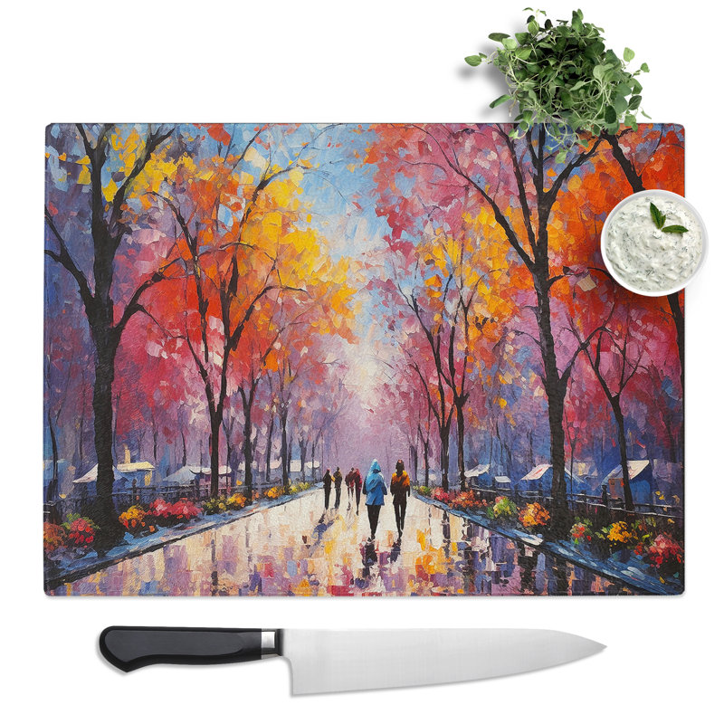 Central Park Palette Knife  Glass Chopping Board