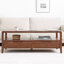 Rectangular solid wood coffee table