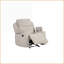 Fauteuil inclinable manuel inclinable avec bras de rangement, chenille gris clair | Bois synthétique