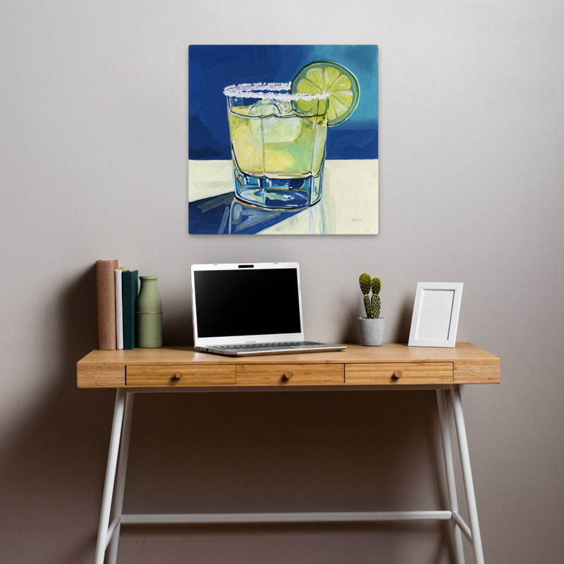 Margarita sur les rochers, art contemporain, H 18 po x l 18 po