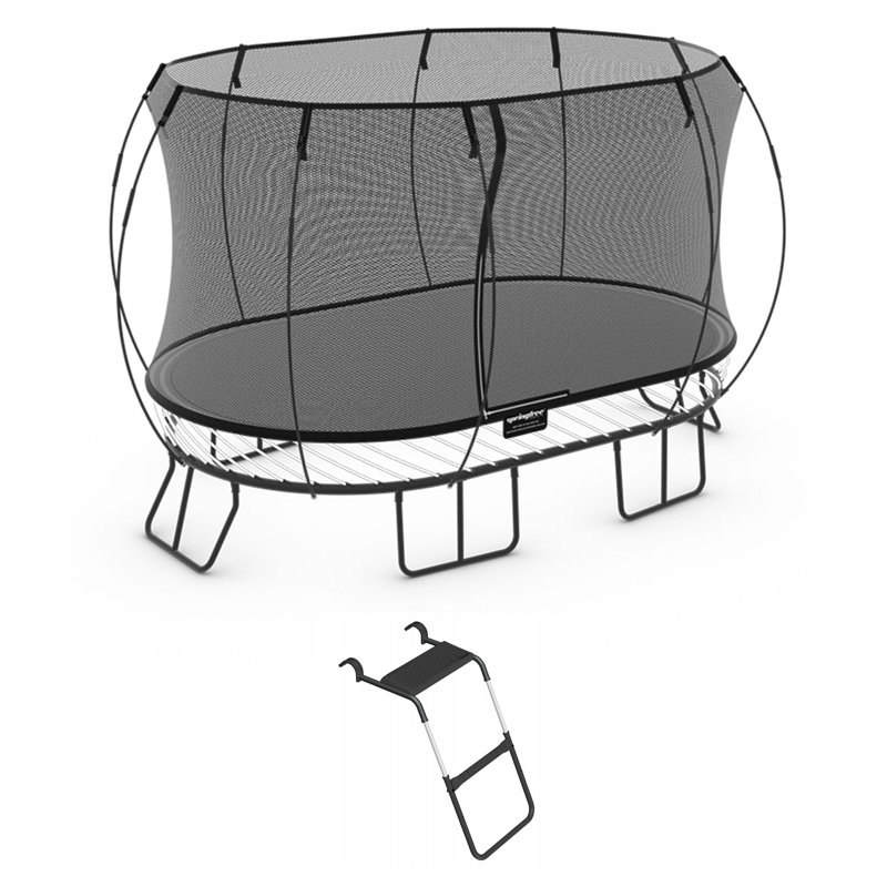 4 Piece Springfree Trampoline 13' Oval Backyard Trampoline with Safety Enclosure