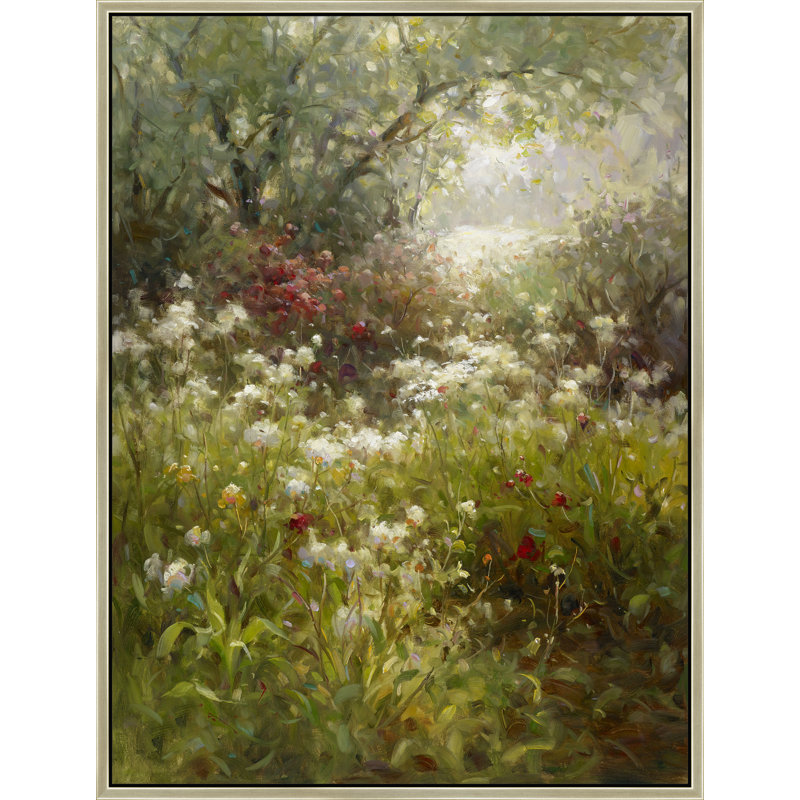 «Sunlit Meadow Gathering», H 42 po x l 32 po, Brun