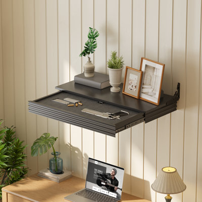 Wall-mounted Shelf with Hidden Lockable Drawer