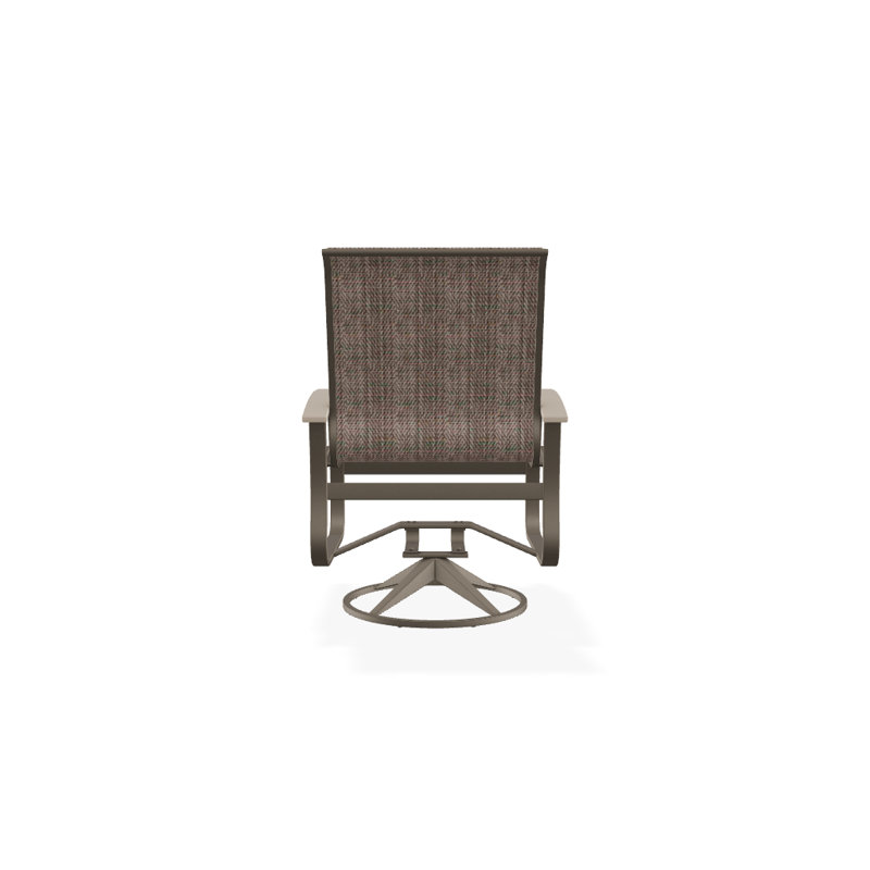 Belle Isle Outdoor Dining Armchair, Desert P60, Textured Graphite, Atlantis Royal Blue Sunbrella®
