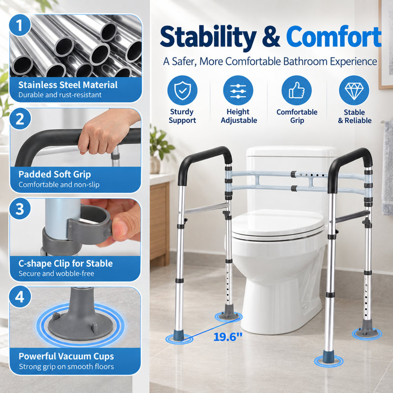 Barres de sécurité pour toilettes