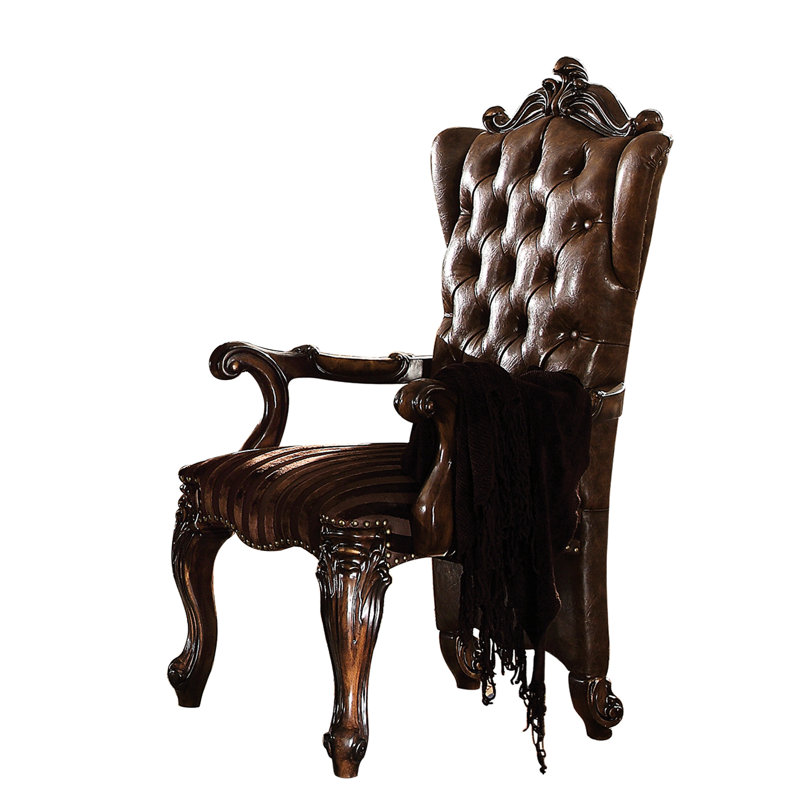 Chaise avec accoudoirs (2) en brun - garniture décorative pour la sophistication des chaises confortables (de 2) rembourrage de relaxation
