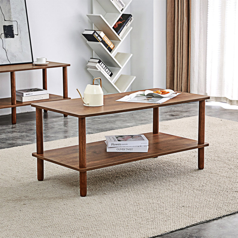 Table basse avec tablette ouverte