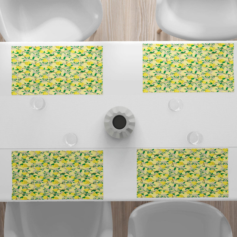 Polyester Floral Rectangle Placemat