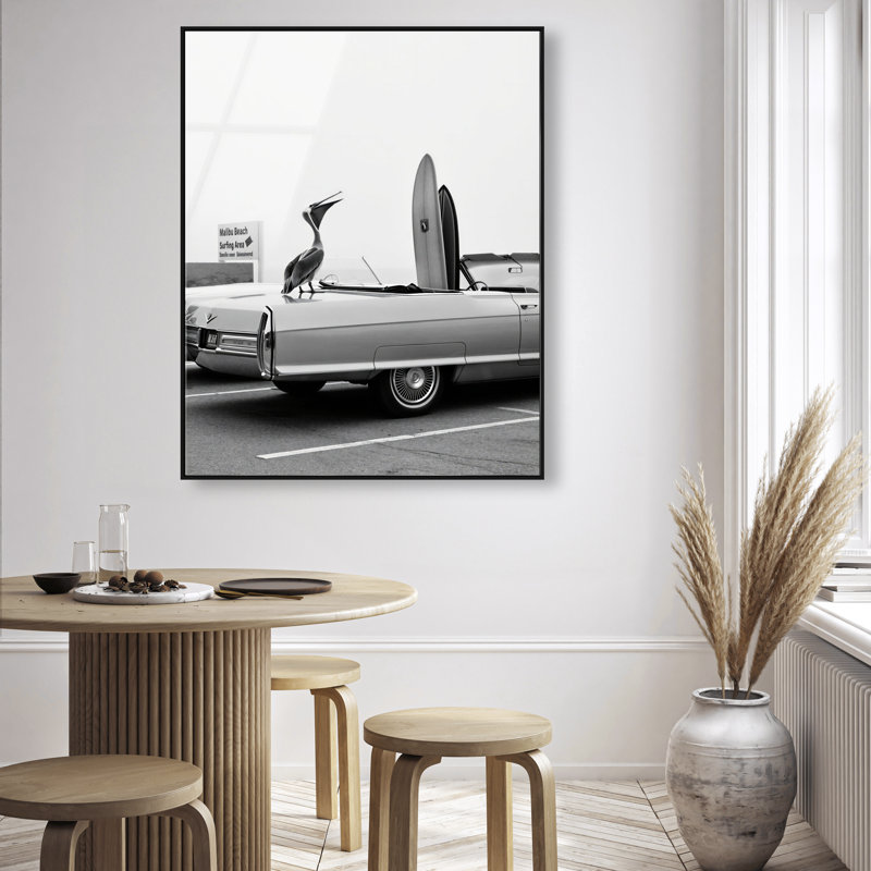Pelican Speaks Print by Oliver Gal, 37"H x 46"W, Black Floater Frame