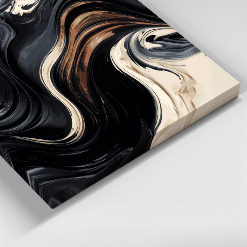 «Lyrical Abstraction 50», art mural sur toile grise, H 16 po x l 20 po