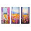 Ensemble de 3 décorations murales rose et jaune-2089947515