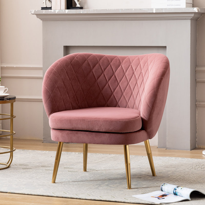 Fauteuil demi-tonneau l 32 po, Rose