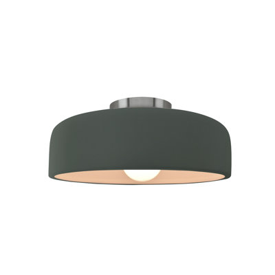 Radiance Ceramic Semi Flush Mount - Replaceable Bulb