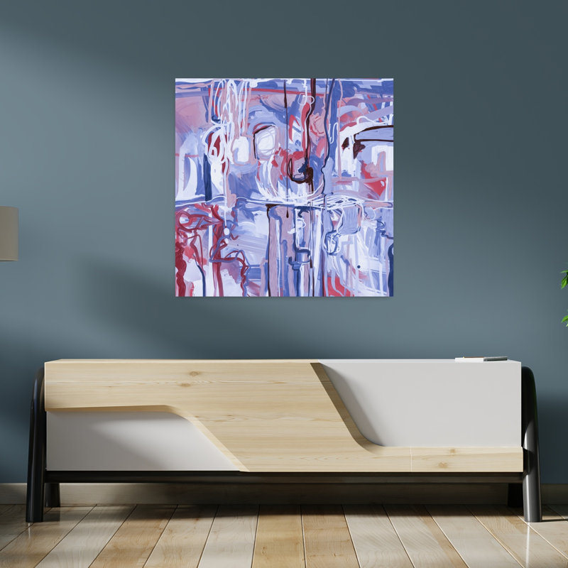 Art contemporain, art contemporain abstrait, H 36 po x l 36 po