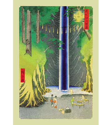 « cascade » par utagawa hiroshige, reproduction d’art