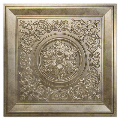 Art3d 24"x24" Drop Ceiling Tiles, Waterproof Ceiling Panels, Vintage Style 3D Wall Panels,12-Pack
